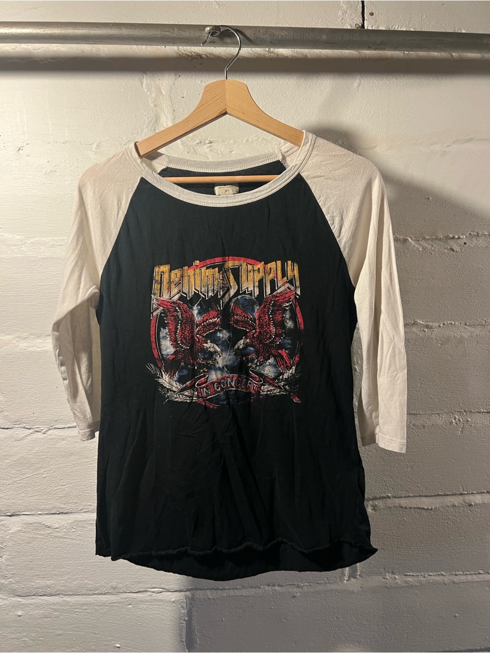 Ralph Lauren Denim and Supply raglan sleeve graphic tee size small